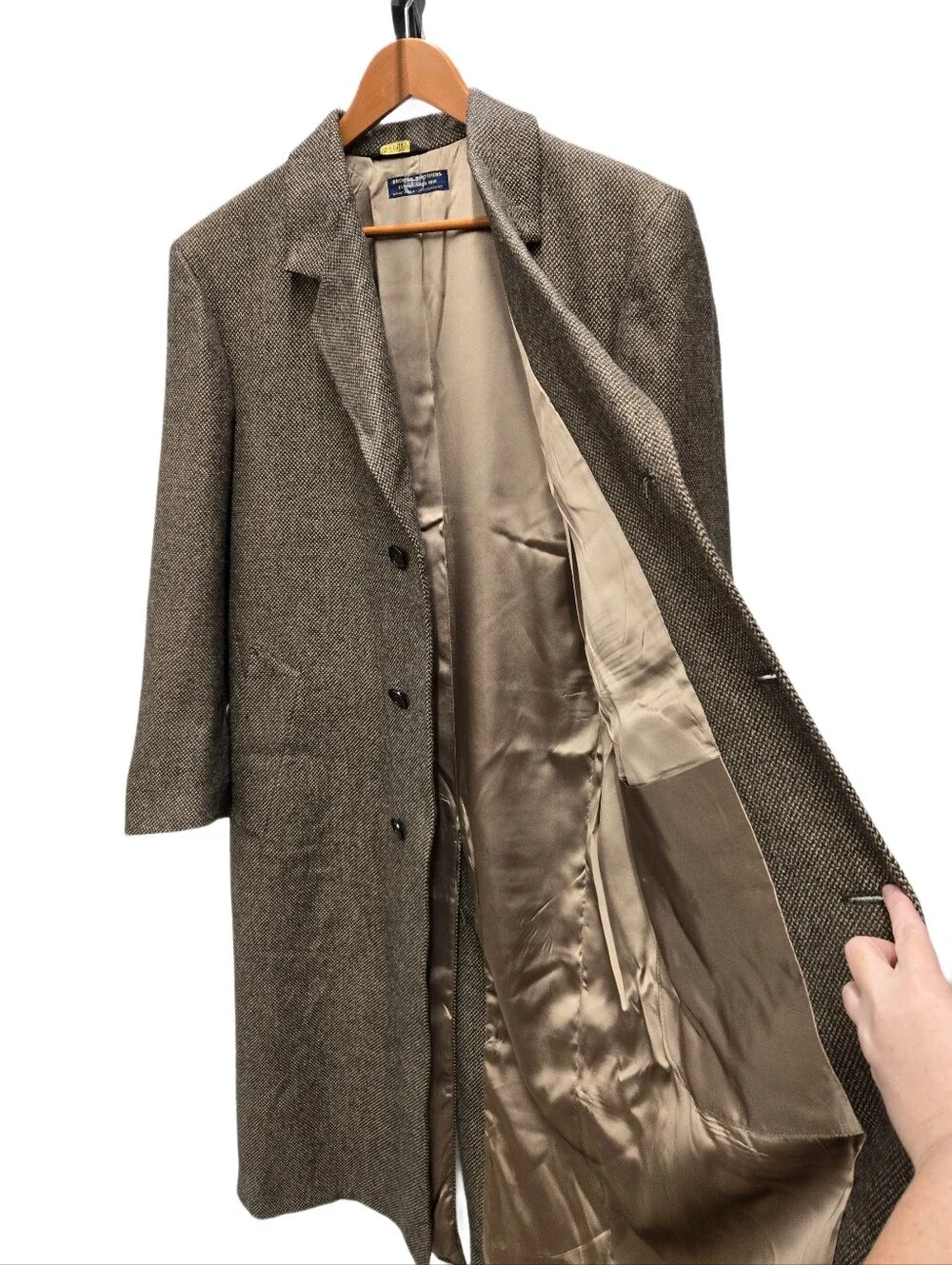 Brooks Brothers Tweed Wool Overcoat